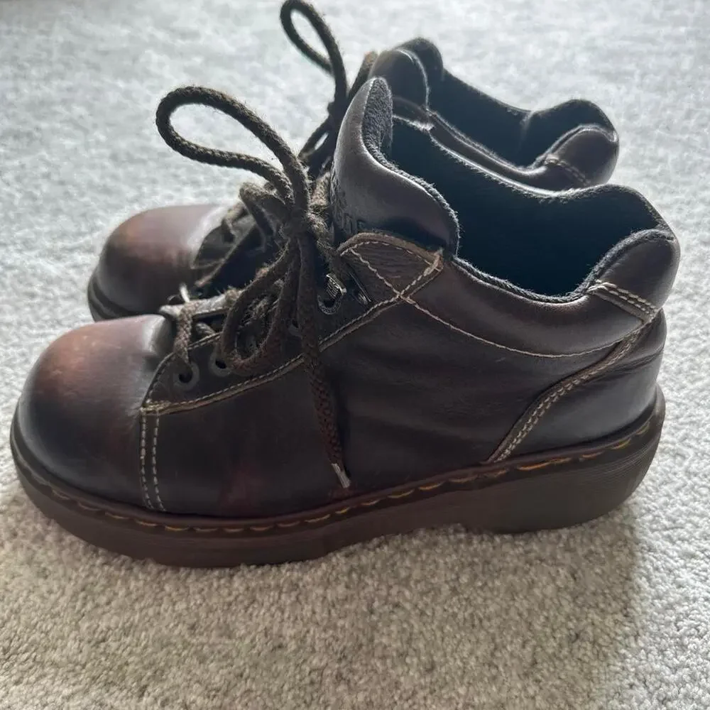 Dr. Martens Vintage Leather Shoes Mens Size 8 Brown Y2K